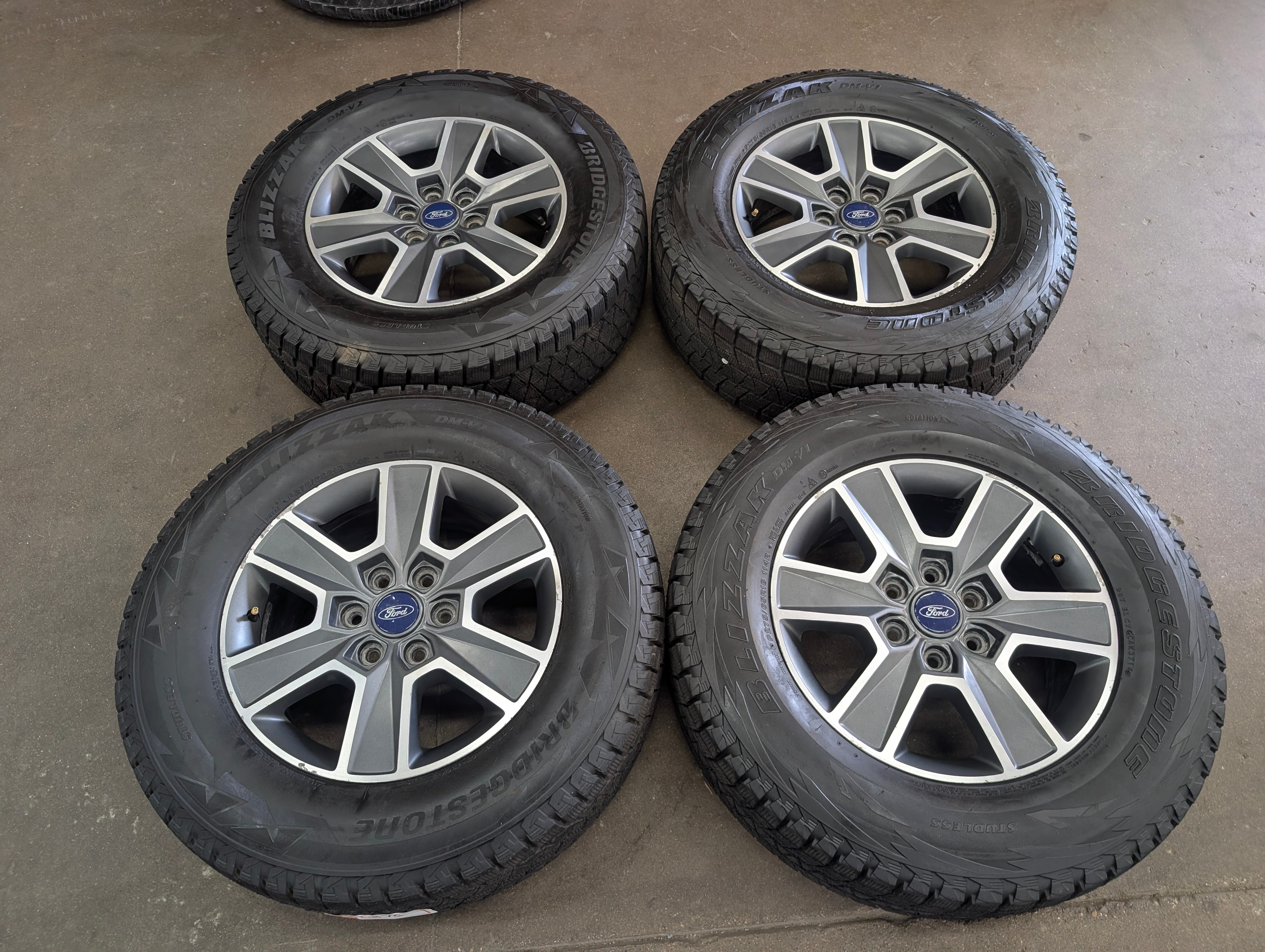 Used 18" Ford F-150 6 Lug Sport Wheels with Bridgestone Blizzak Tires